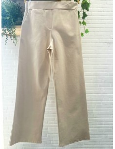 Pantalón de punto beige