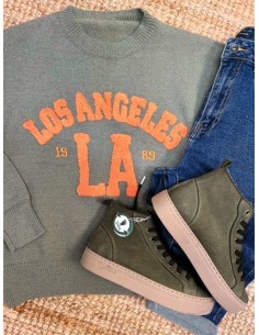 Jersey kaki Los Angeles mujer