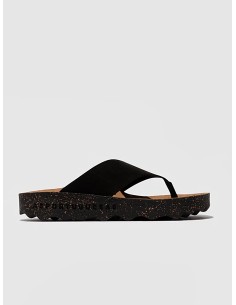 Sandalia slip-on negra as portuguesas