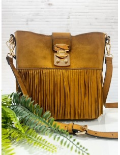 Bolso de flecos camel