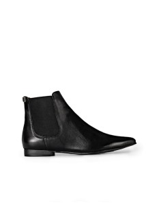 Botin de piel negro Popa