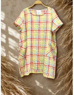 Vestido midi corte globo