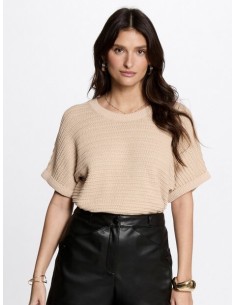 Jersey beige de manga corta