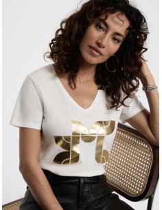 Camiseta blanca manga corta