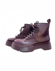 Bota militar mujer granate